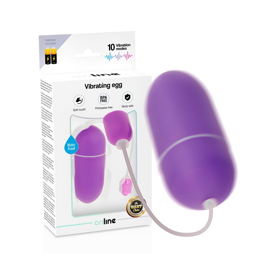 ONLINE - WATERPROOF VIBRATING EGG PURPLE